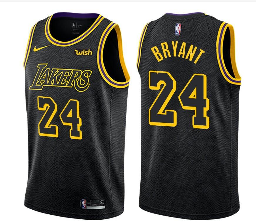 Mens Kobe Bryant Lakers #24 city jersey black NBA Jerseys